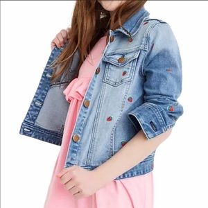 Madewell strawberry denim jacket